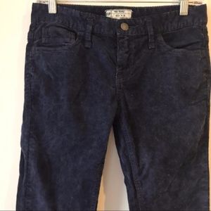 Free People Navy Corduroy Skinny Fit Pants AC